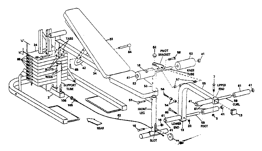 DP 15-7000 leg lift assembly diagram