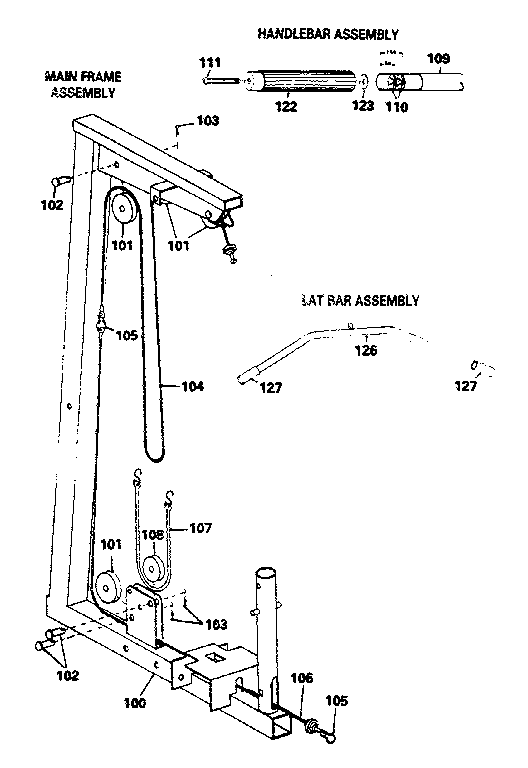 DP 15-7000 main frame assembly diagram