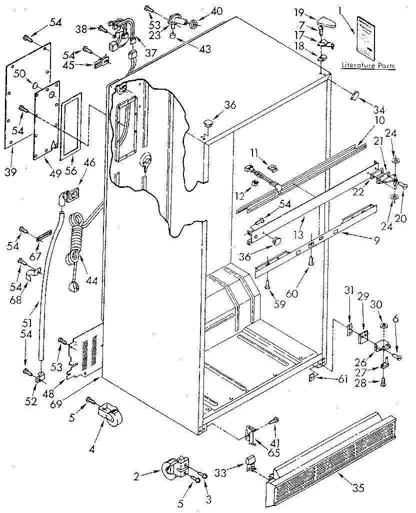 Kenmore 1068698460 cabinet diagram
