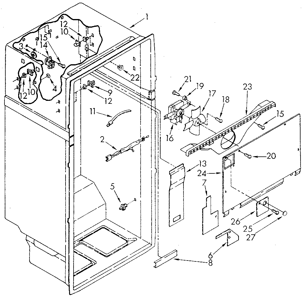 Kenmore 1068698460 liner diagram