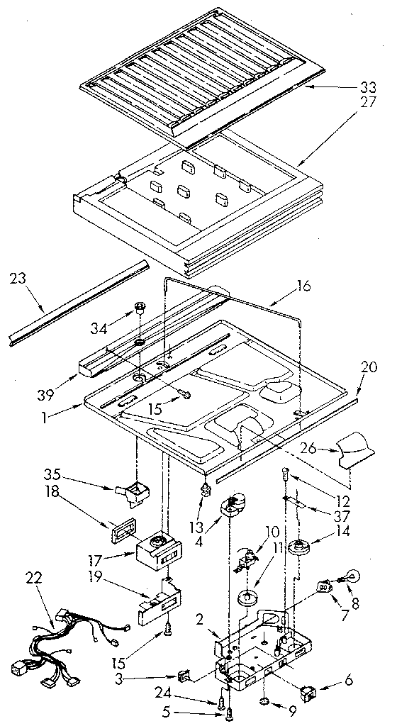 Kenmore 1068698460 compartment separator diagram
