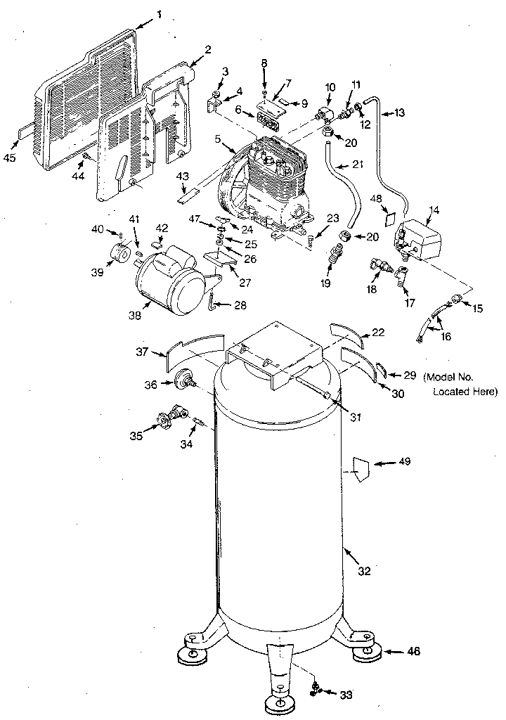 Craftsman 919175100 air compressor diagram