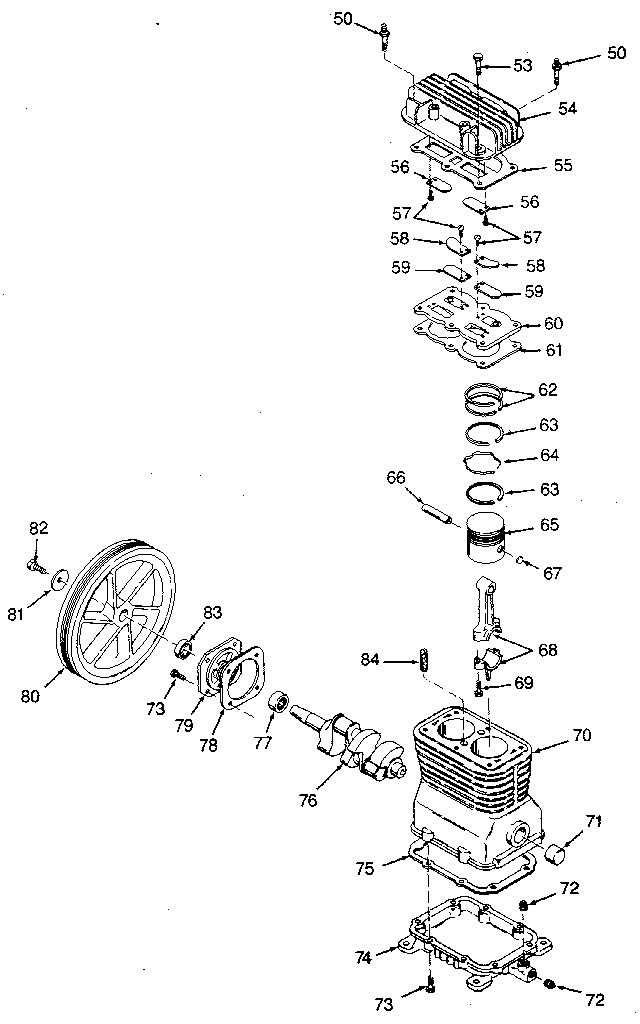Craftsman 919175100 compressor pump diagram
