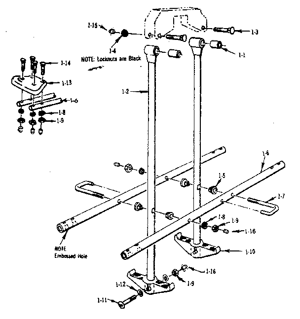 Sears 70172093-0 glide ride assembly diagram