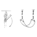 Sears 70172093-0 trapeze bar and swing assembly diagram