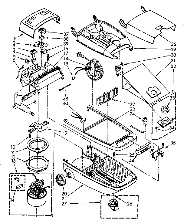 Kenmore 1162643080 vacuum cleaner parts diagram