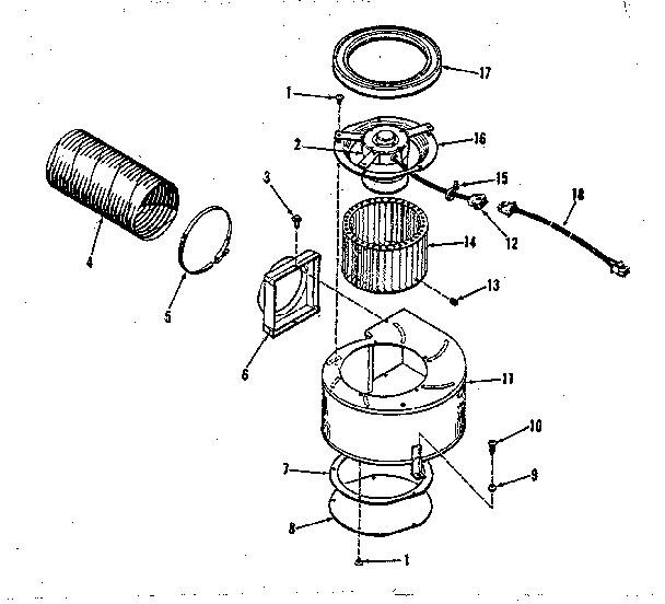 Kenmore 9114698612 blower section diagram