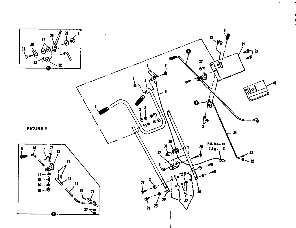 Craftsman 53590600 clutch control assembly diagram