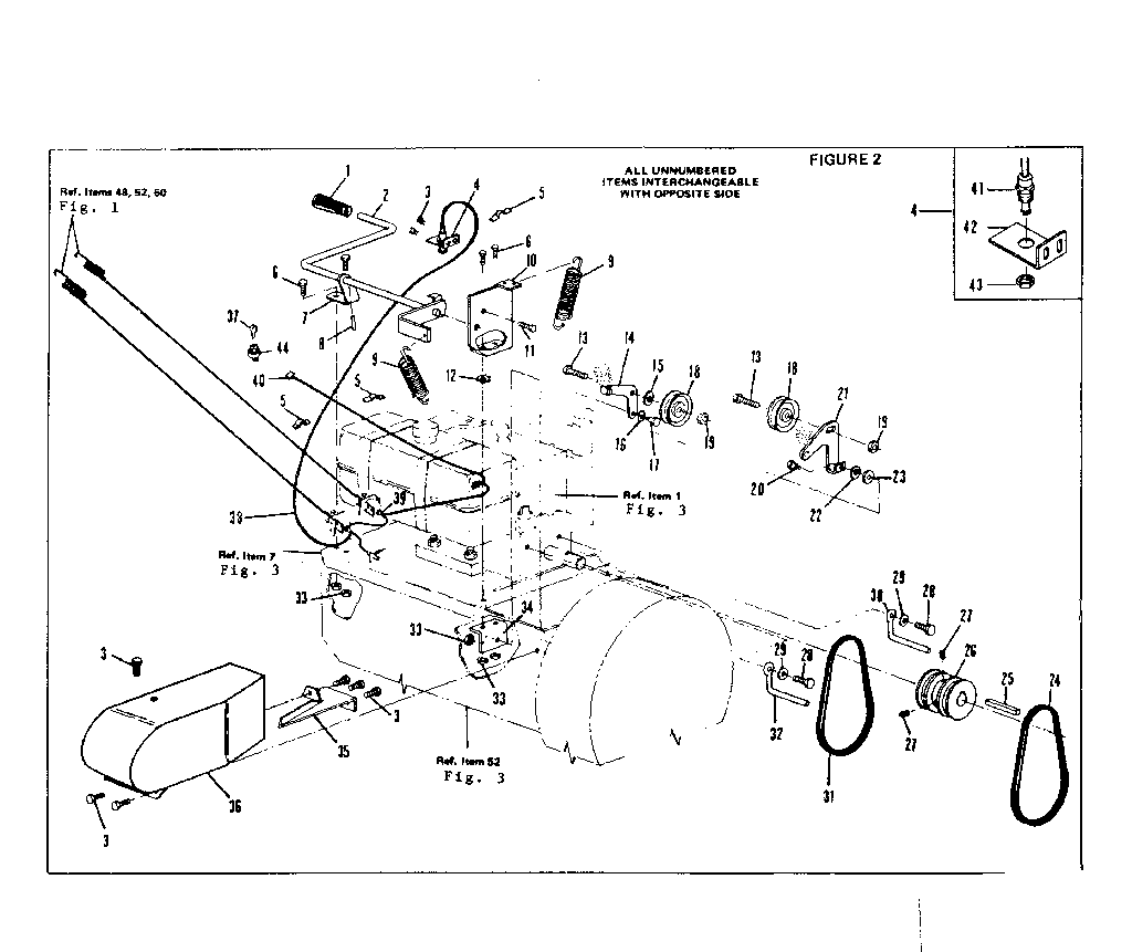 Craftsman 53621900 pulley and springs diagram