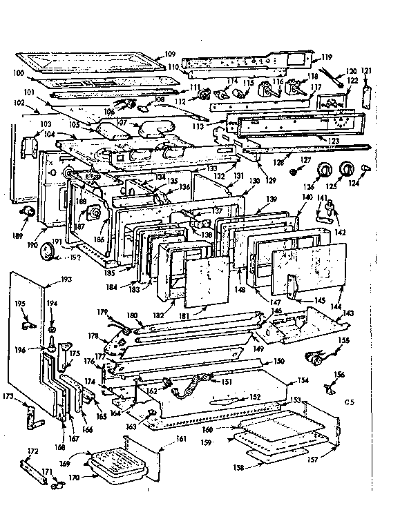 Kenmore 1037964400 body section diagram