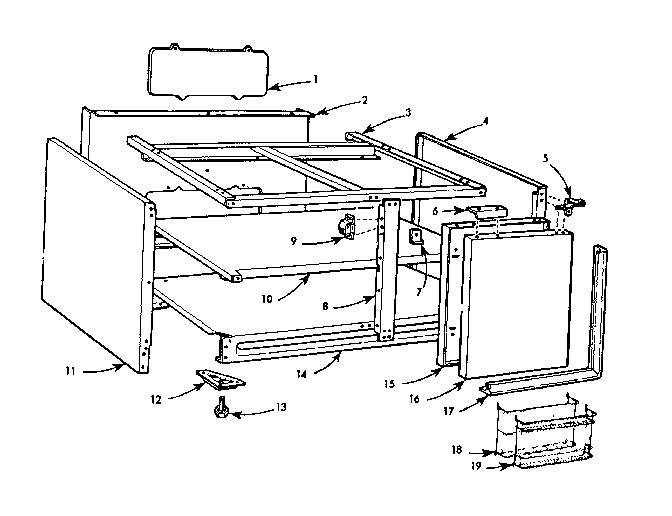 Kenmore 1037964400 39" base cabinet diagram