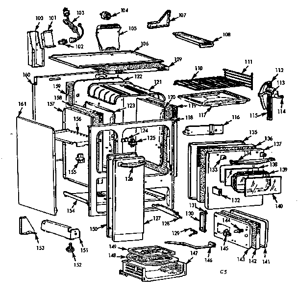 Kenmore 1037665004 body section diagram
