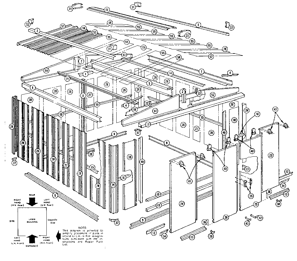 Sears 69660654 replacement parts diagram