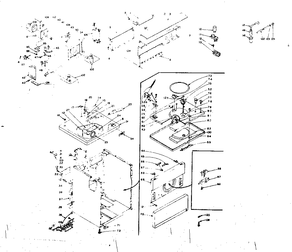 Kenmore 1106208800 machine sub-assembly diagram