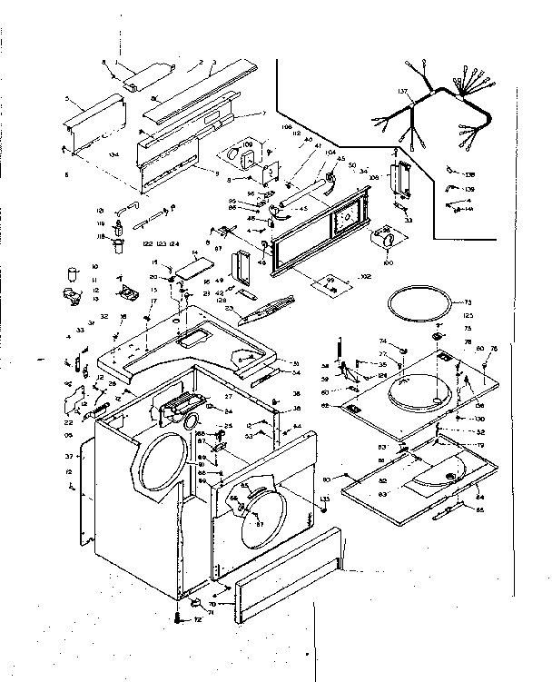 Kenmore 1106208803 machine sub-assembly diagram