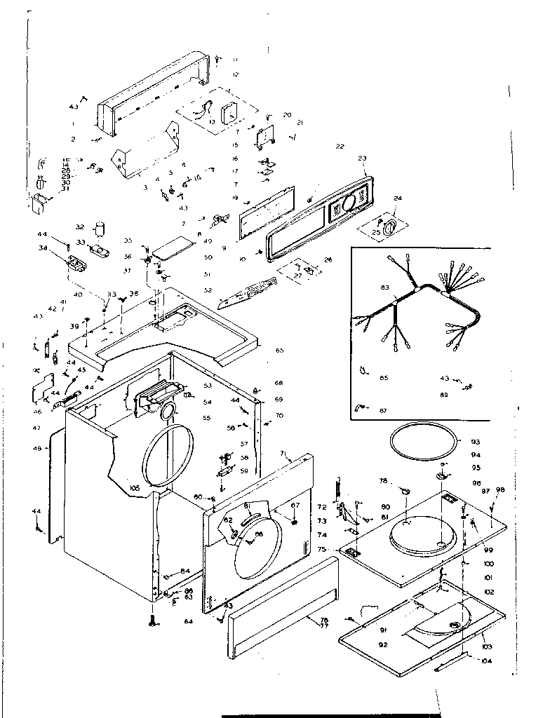 Kenmore 1106308803 machine sub-assembly diagram