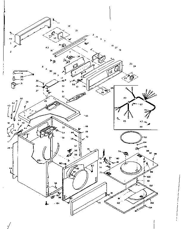 Kenmore 1106408900 machine sub-assembly diagram