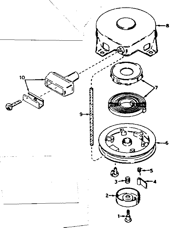 Craftsman 53691184 rewind starter diagram