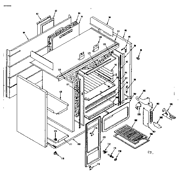 Kenmore 1197616700 cabinet diagram