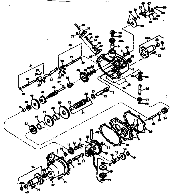 Craftsman 143658A transaxle diagram