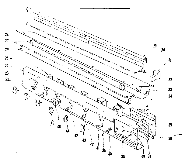 Kenmore 1019126400 control panel section diagram