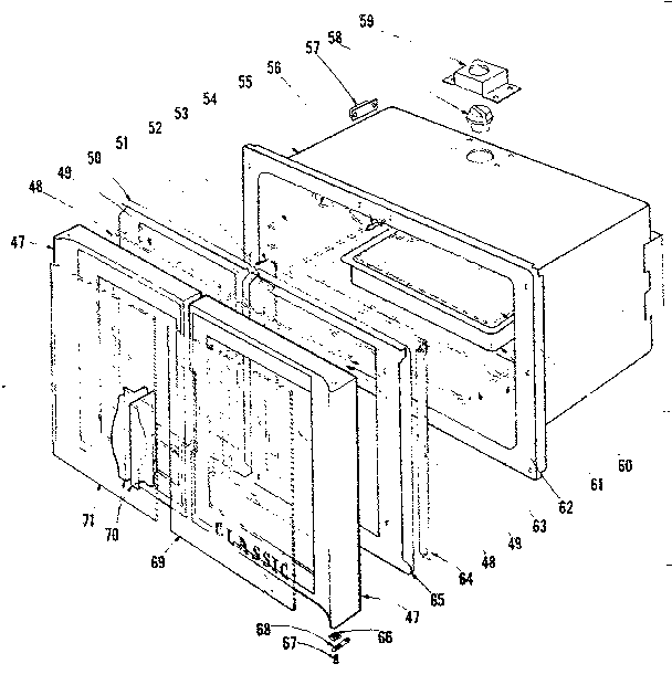 Kenmore 1019126400 oven section diagram