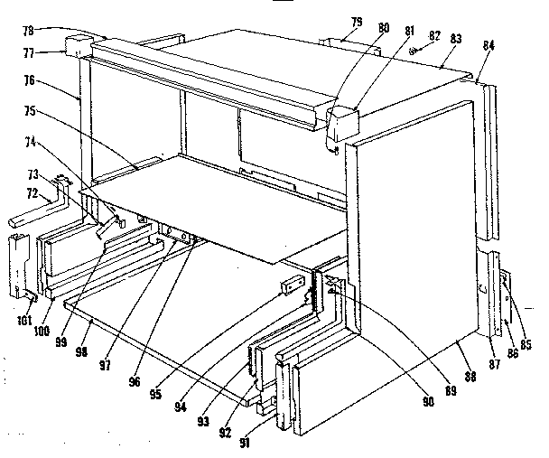 Kenmore 1019126400 main structure section diagram