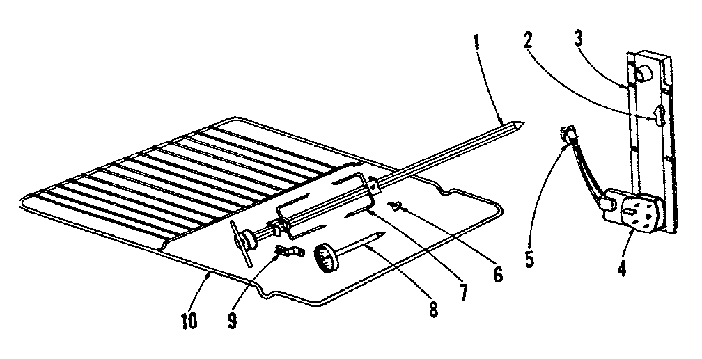 Kenmore 1019126400 optional accessories (rotisserie - model 101.9926400) diagram