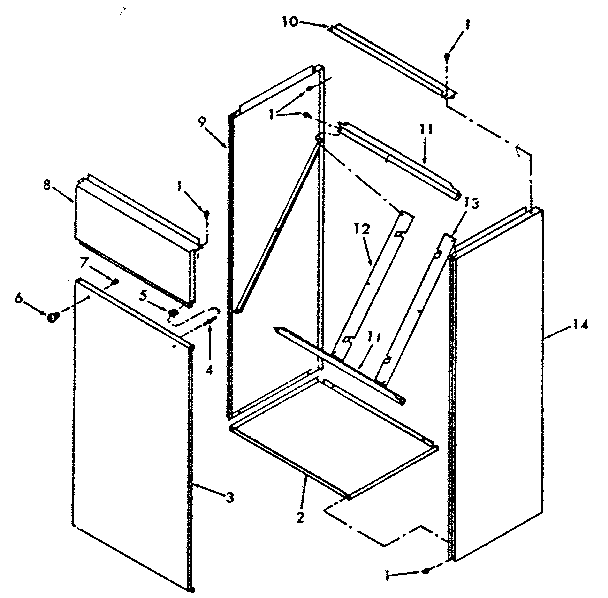 Whirlpool FXB44-55BR-1 return air cabinet diagram