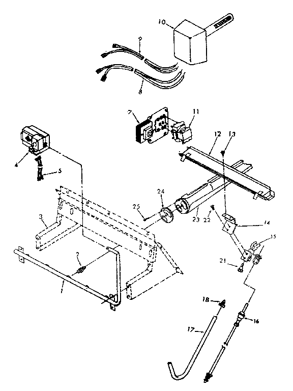 ICP VG-105AE-1R gas burners and manifold diagram