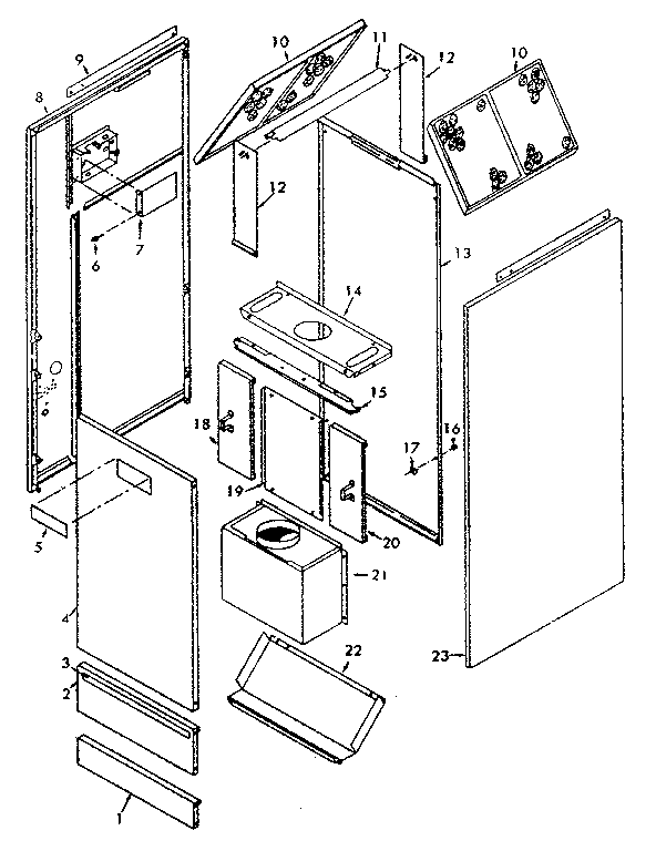 Whirlpool FXC43-135C-1 furnace casing diagram