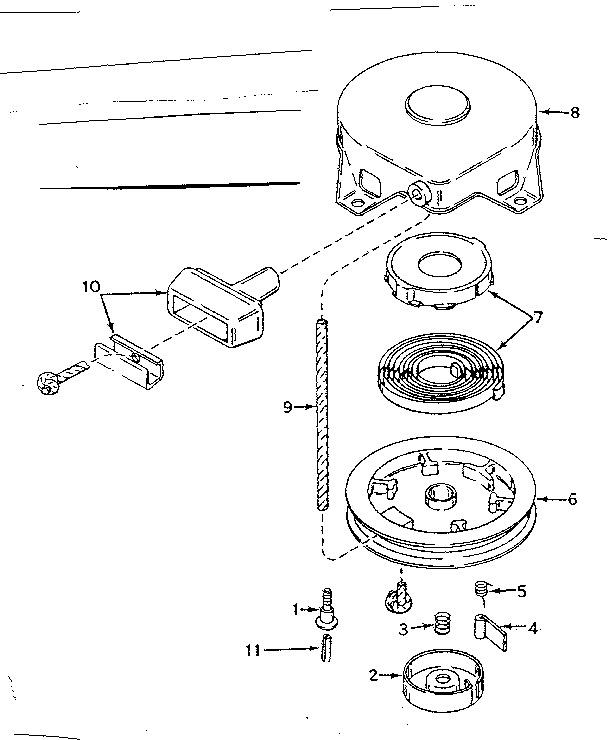 Craftsman 21758512 rewind starter diagram