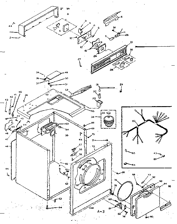 Kenmore 1106508700 machine sub-assembly diagram
