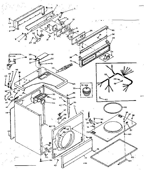 Kenmore 1106508800 machine sub-assembly diagram