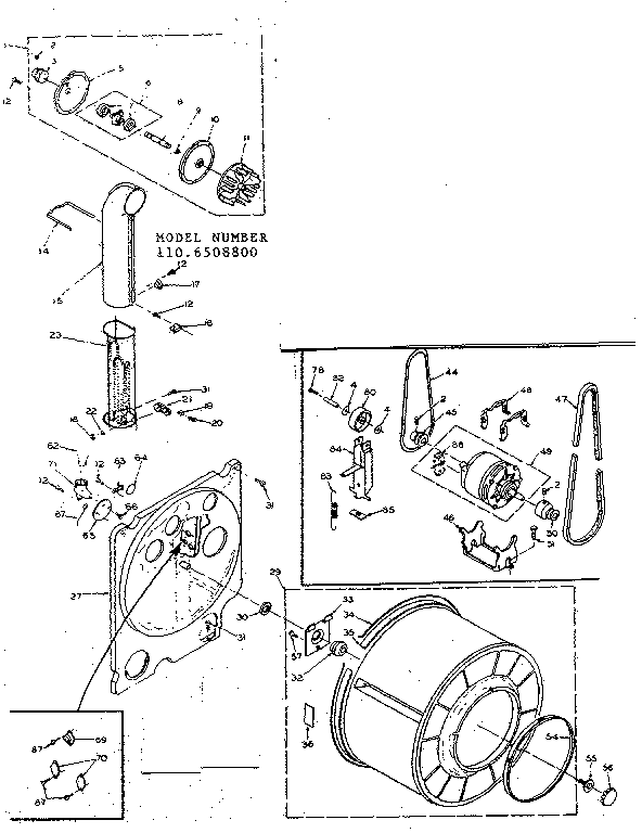 Kenmore 1106508800 bulkhead assembly diagram