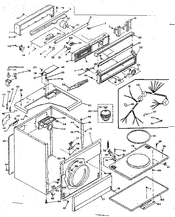Kenmore 1106508935 machine sub-assembly diagram