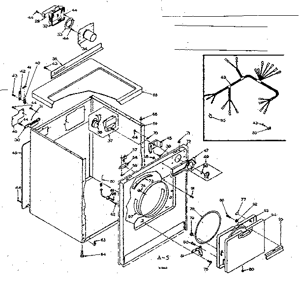 Kenmore 1106518400 machine sub-assembly diagram
