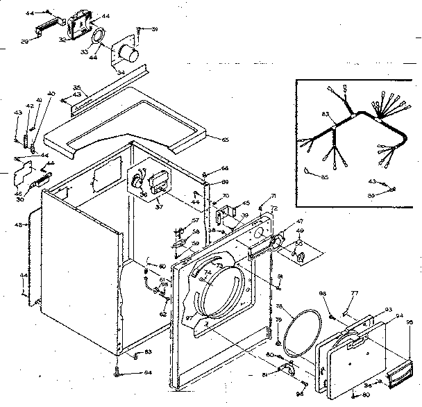 Kenmore 1106518402 machine sub-assembly diagram