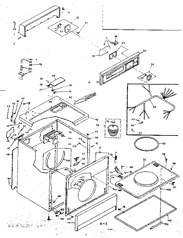 Kenmore 1106518700 machine sub-assembly diagram