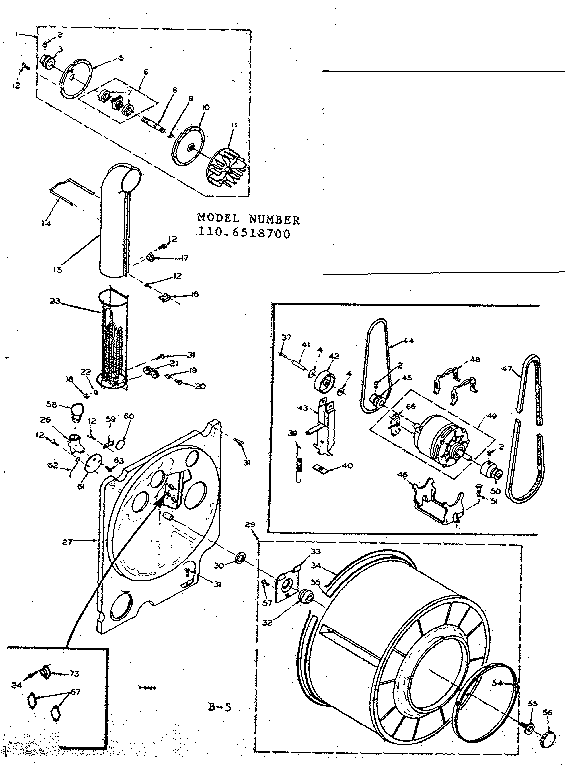 Kenmore 1106518700 bulkhead assembly diagram