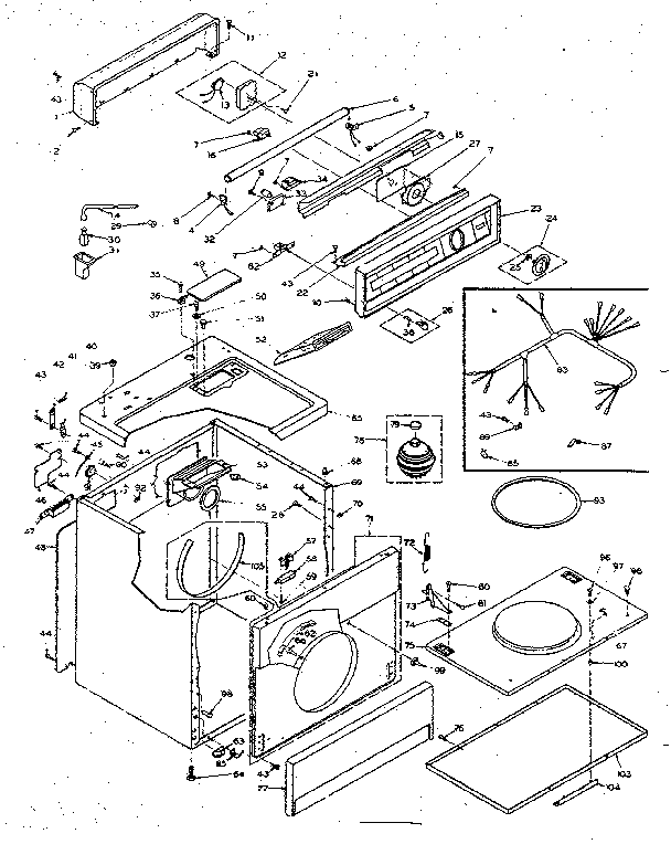 Kenmore 1106518801 machine sub-assembly diagram
