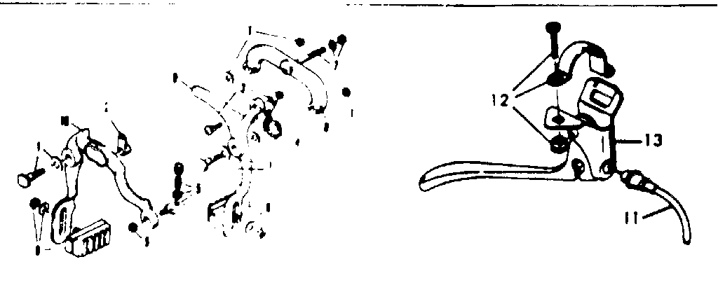 Sears 502471130 caliper hand brake replacement parts diagram