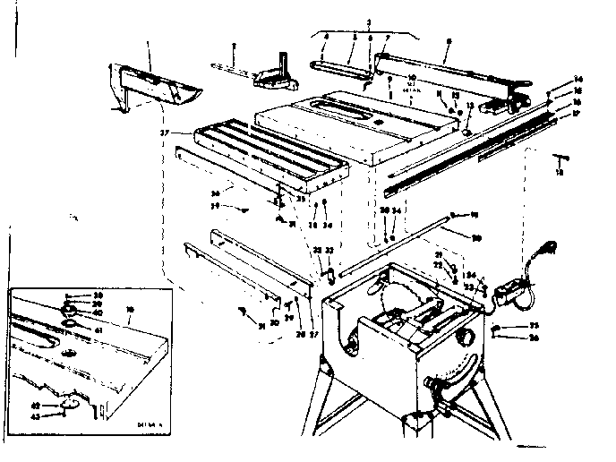 Craftsman 113299131 table assembly diagram