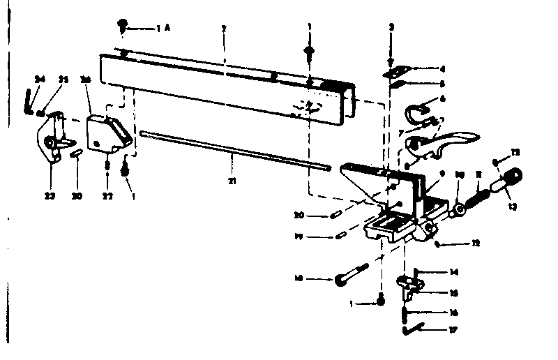 Craftsman 113299131 rip fence assembly diagram