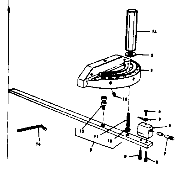 Craftsman 113299131 miter guage assembly diagram