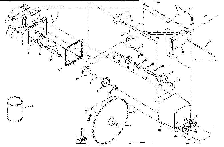 Craftsman 13181890 gear case assembly diagram
