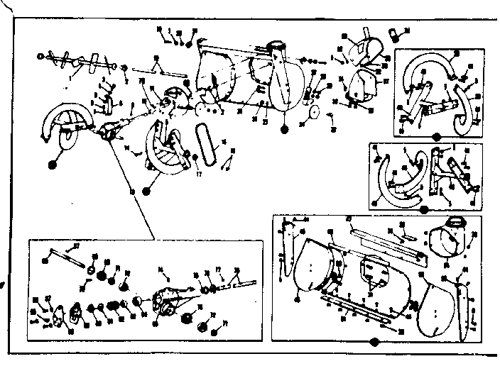 Craftsman 53690521 auger and gear case assembly diagram