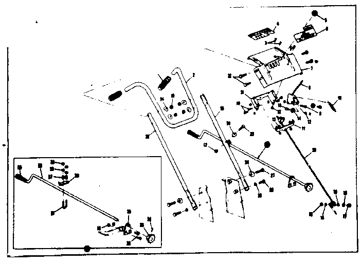 Craftsman 53690524 handle and control panel assembly diagram