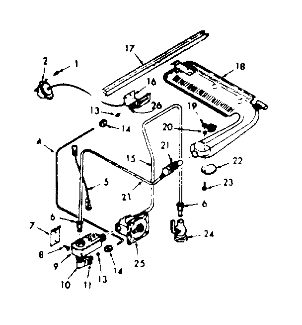 Kenmore 1033247391 burner section diagram