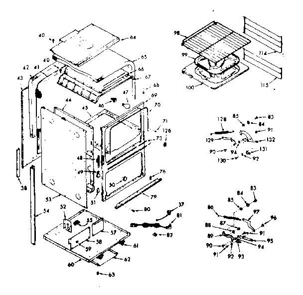 Kenmore 1033247391 body section diagram